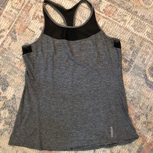 Reebok Black Gray Activewear Top
